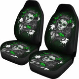 Set 2 Seat Cover Sugar Skulls 101207 - YourCarButBetter