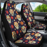 Set 2 Seat Cover Sugar Skulls 101207 - YourCarButBetter