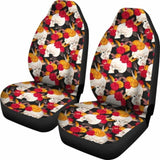 Set 2 Seat Cover Sugar Skulls 101207 - YourCarButBetter