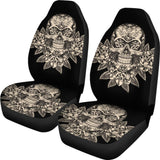 Set 2 Seat Cover Sugar Skulls 101819 - YourCarButBetter