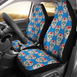 Set 2 Seat Cover Sugar Skulls 101819 - YourCarButBetter