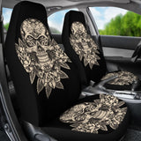 Set 2 Seat Cover Sugar Skulls 101819 - YourCarButBetter