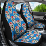 Set 2 Seat Cover Sugar Skulls 101819 - YourCarButBetter