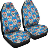 Set 2 Seat Cover Sugar Skulls 101819 - YourCarButBetter