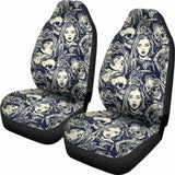 Set 2 Skull Car Seat Cover 101207 - YourCarButBetter