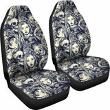 Set 2 Skull Car Seat Cover 101207 - YourCarButBetter