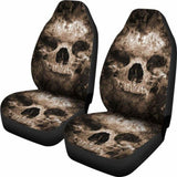 Set 2 Skull Gothic Seat Cover Sugar Skulls 172727 - YourCarButBetter