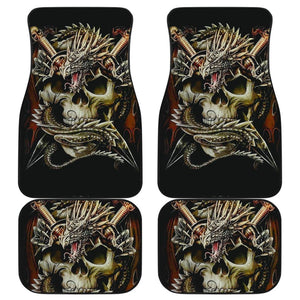 Set 4 Pcs Dragon Skull Car Mats 184610 - YourCarButBetter