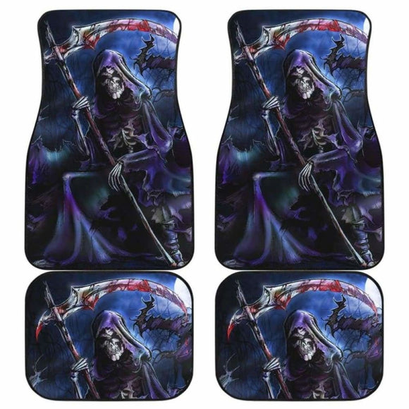 Set 4 Pcs Gothic Awesome Skull Car Mats 172727 - YourCarButBetter