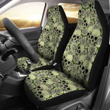 Set Of 2 - Day Of The Dead - Gothic Skulls Car Seat Cover 101207 - YourCarButBetter