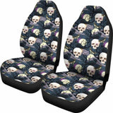 Set Of 2 Gothic Skull Car Seat Covers 172727 - YourCarButBetter