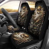 Set Of 2 Gothic Skull Car Seat Covers 172727 - YourCarButBetter