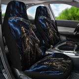 Set Of 2 Grim Reaper Awesome Skull Car Seat Covers 101207 - YourCarButBetter