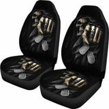 Set Of 2 Grim Reaper Skull Car Seat Covers 101207 - YourCarButBetter