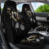 Set Of 2 Grim Reaper Skull Car Seat Covers 101207 - YourCarButBetter
