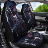 Set Of 2 Grim Reaper Skull Gothic Car Seat Covers 172727 - YourCarButBetter