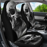 Set Of 2 Pcs Awesome Skull Car Seat Covers 101207 - YourCarButBetter