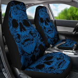Set Of 2 Pcs Awesome Skull Car Seat Covers 101207 - YourCarButBetter