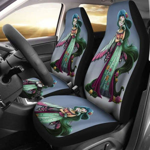 Set Of 2 Pcs Beautiful Girl Sugar Skull Car Seat Covers 101207 - YourCarButBetter