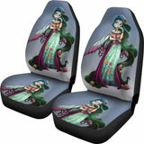 Set Of 2 Pcs Beautiful Girl Sugar Skull Car Seat Covers 101207 - YourCarButBetter