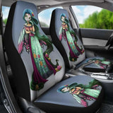 Set Of 2 Pcs Beautiful Girl Sugar Skull Car Seat Covers 101207 - YourCarButBetter