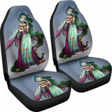 Set Of 2 Pcs Beautiful Girl Sugar Skull Car Seat Covers 101207 - YourCarButBetter