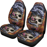 Set Of 2 Pcs Dragon Skull Car Seat Covers 103709 - YourCarButBetter