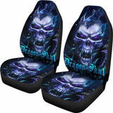 Set Of 2 Pcs Dragon Skull Seat Covers 101207 - YourCarButBetter