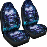 Set Of 2 Pcs Dragon Skull Seat Covers 101207 - YourCarButBetter