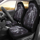 Set Of 2 Pcs Skull Girl Car Seat Covers 101207 - YourCarButBetter