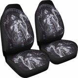 Set Of 2 Pcs Skull Girl Car Seat Covers 101207 - YourCarButBetter