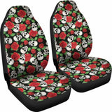 Set Of 2 Pcs Skull Sugar Skull Car Seat Covers 101207 - YourCarButBetter
