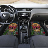 Set Of 2 Pcs Sugar Skull Car Mats 101207 - YourCarButBetter