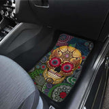 Set Of 2 Pcs Sugar Skull Car Mats 101207 - YourCarButBetter