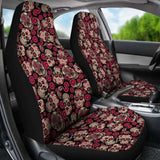 Set Of 2 Pcs Sugar Skull Car Seat Covers 101207 - YourCarButBetter