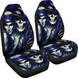 Set Of 2 Skull Car Seat Covers 101207 - YourCarButBetter