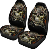 Set Of 2 Skull Dragon Car Seat Covers 184610 - YourCarButBetter