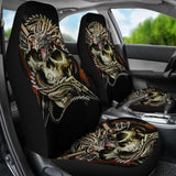 Set Of 2 Skull Dragon Car Seat Covers 184610 - YourCarButBetter