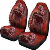 Set Of 2 Skull Gothic Car Seat Covers 172727 - YourCarButBetter