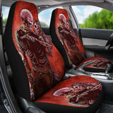 Set Of 2 Skull Gothic Car Seat Covers 172727 - YourCarButBetter