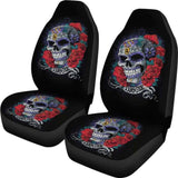 Set Of 2 Skulls Car Seat Covers 101207 - YourCarButBetter