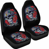 Set Of 2 Skulls Car Seat Covers 101207 - YourCarButBetter