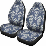 Set Of 2 Sugar Skull Car Seat Covers 101207 - YourCarButBetter