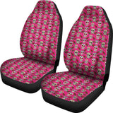 Set Of 2 Sugar Skull Seat Covers 101819 - YourCarButBetter