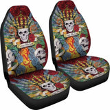 Set Of 2 The King Skull Seat Covers 101207 - YourCarButBetter