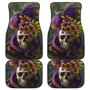 Set Of 4 Pcs Dragon Skull Car Mats 181209 - YourCarButBetter