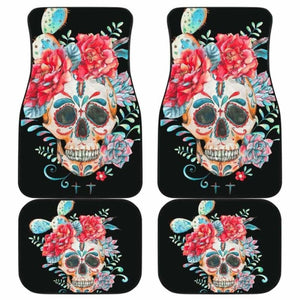 Set Of 4 Pcs Floral Car Mats 153908 - YourCarButBetter