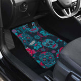 Set Of 4 Pcs Sugar Skull Car Mat 101207 - YourCarButBetter