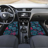 Set Of 4 Pcs Sugar Skull Car Mat 101207 - YourCarButBetter