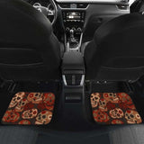 Set Of 4 Pcs Sugar Skull Car Mats 101207 - YourCarButBetter